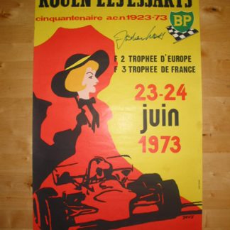 1973 Rouen Les-Essarts signed poster